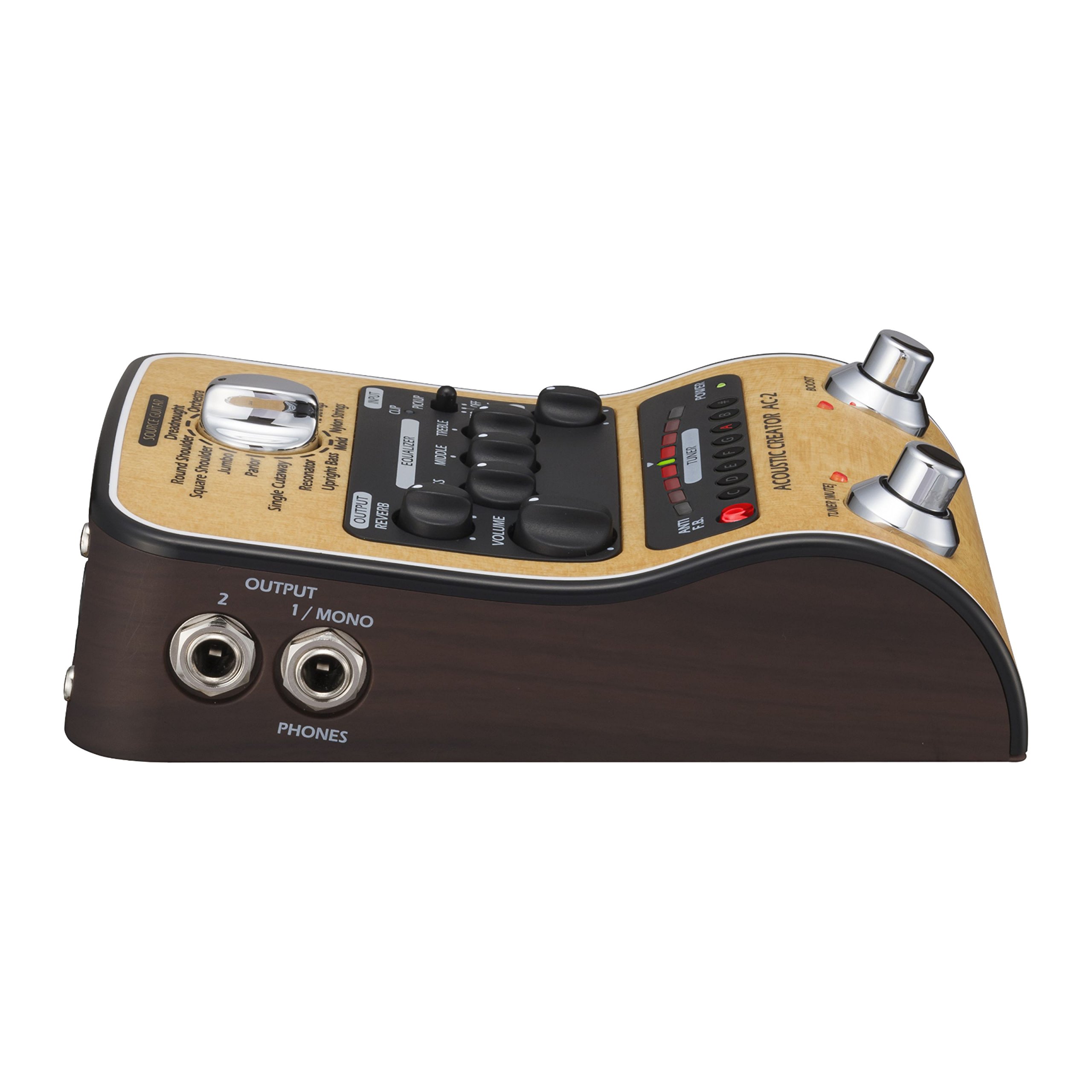 ZOOM AC-2 Acoustic Creator - DI-Box e pedale effetto per chitarra acustica, modellazione di varie forme del corpo, effetti, accordatore per studio e palcoscenico