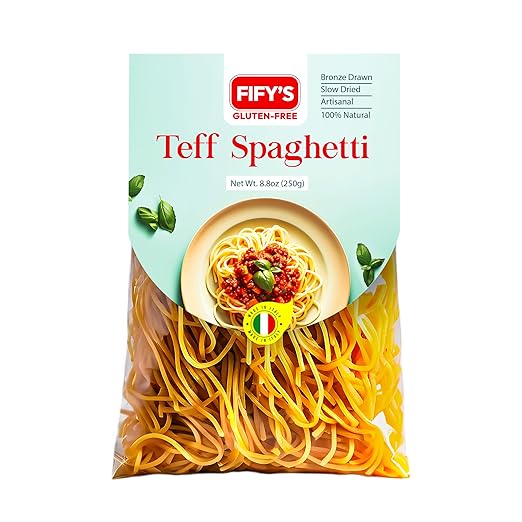 FIFY'S GLUTEN-FREE Teff Spaghetti Pasta – All Natural, Nutrient-Rich Gluten Free Spaghetti with Ancient Grain Teff and Rice Flour – Made in Italy