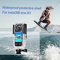 Vista 7 de Funda impermeable para cámara de acción Insta 360 one X3, carcasa protectora de buceo subacuático 40M con accesorios de soporte Carcasa impermeable