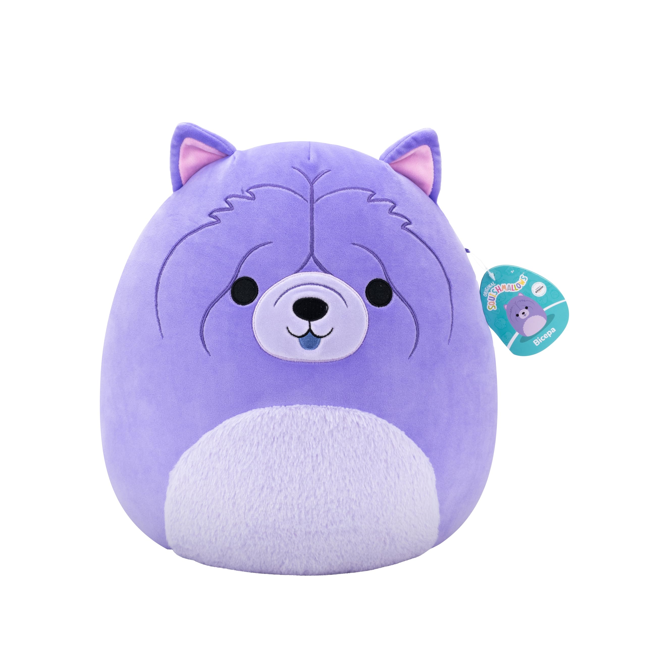 Squishmallows Original 14in Bicepa The Purple Chow Chow – Official Jazwares Plush (Large)