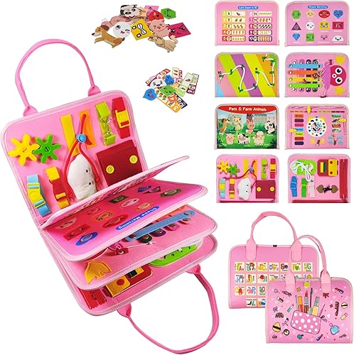 Miniatura 9 de TenFans Busy Board - Juguetes Montessori para niños de 3 4 y 5 años - Juguetes sensoriales para autismo - Juguetes para niños y niñas que aprenden