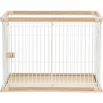 white dog pen