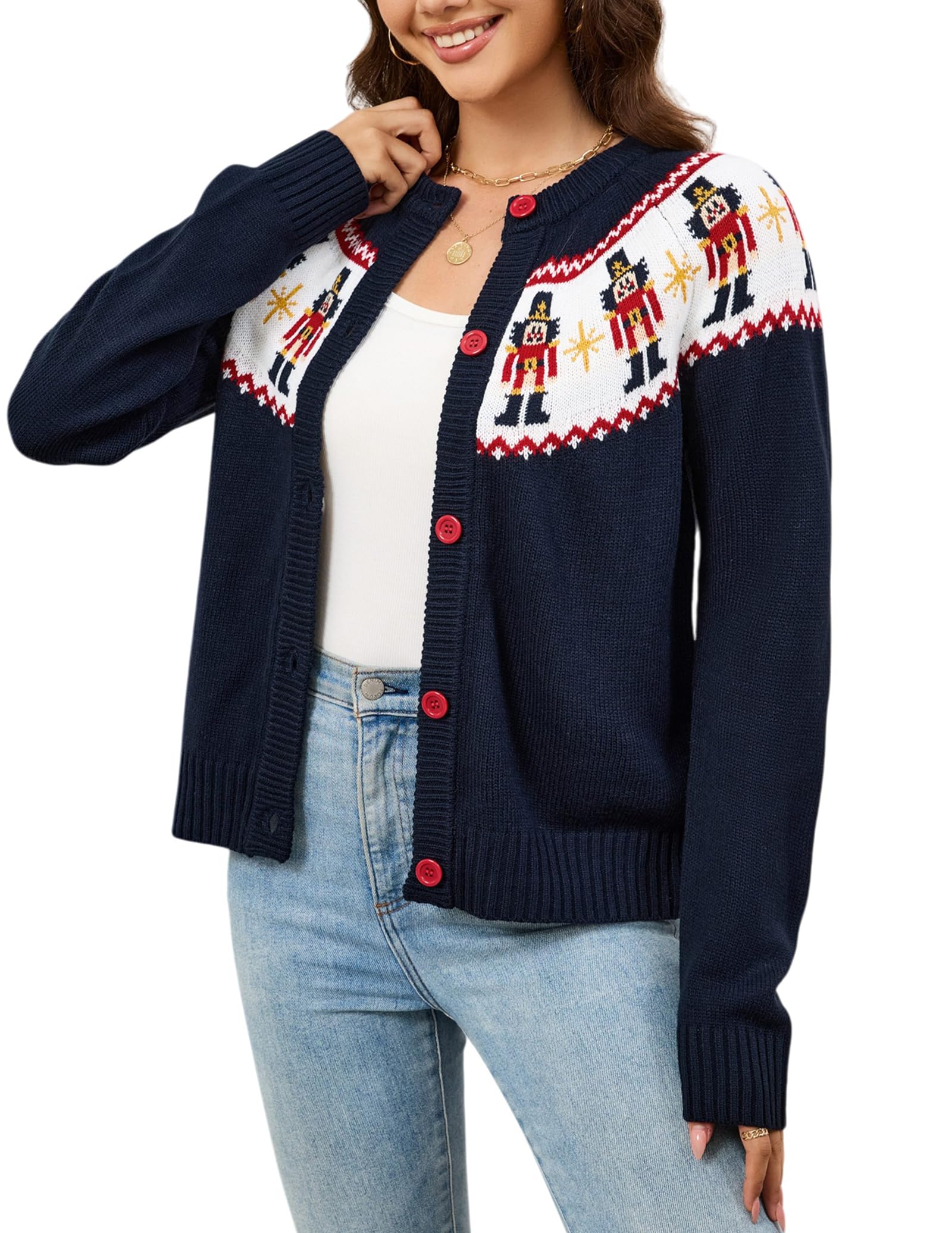Ugly Christmas Sweaters for Women Soft Acrylic Blend Cute Fuzzy Funny Wintertime Holiday Parties Knitted Pullover-image-35