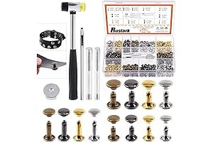 Rustark Rivets and Tools Leather Kit for Metal Projects