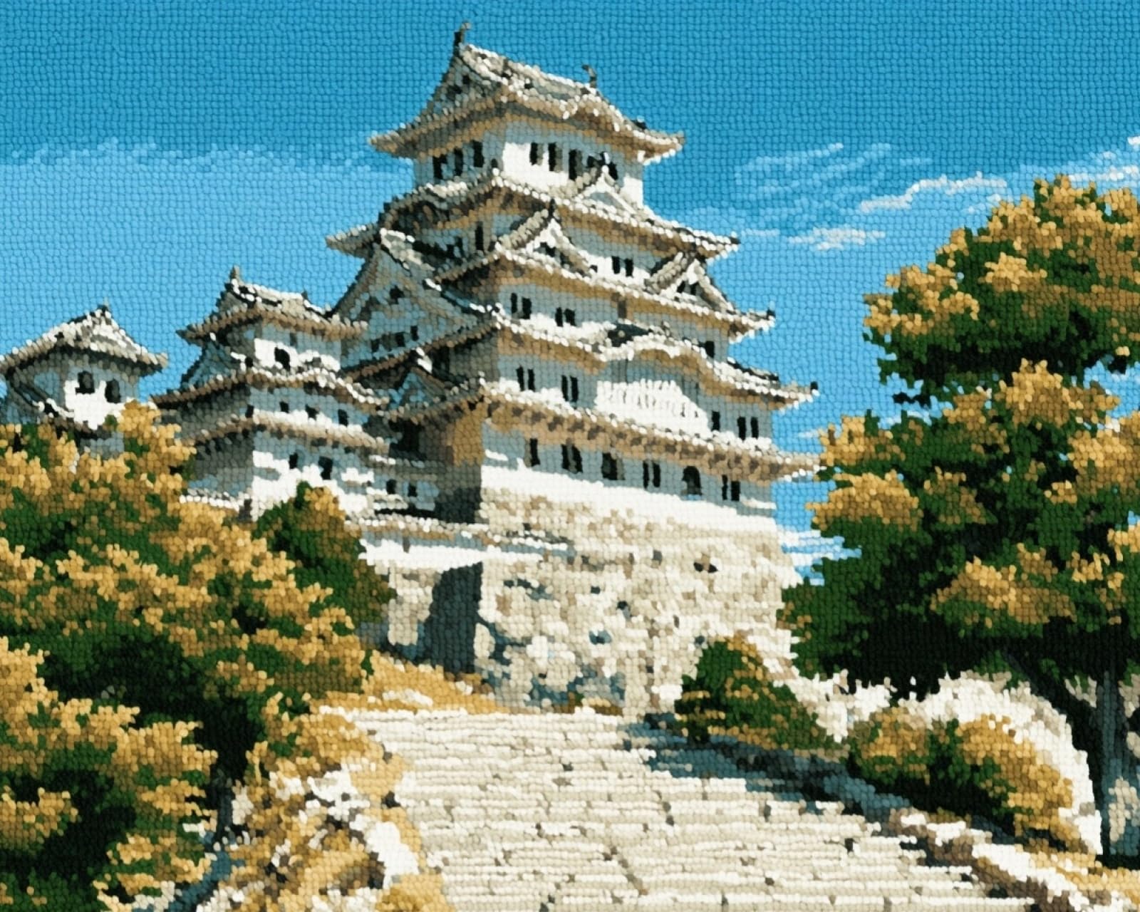 Wallphantom Latch Hook Rug Kits,Himeji Castle, Japan