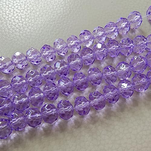 Miniatura 2 de Briollete - 350 cuentas de vidrio facetadas para hacer joyas, cuentas de cristal facetadas de 0.236 pulgadas (0.236 in), cuentas de vidrio a granel