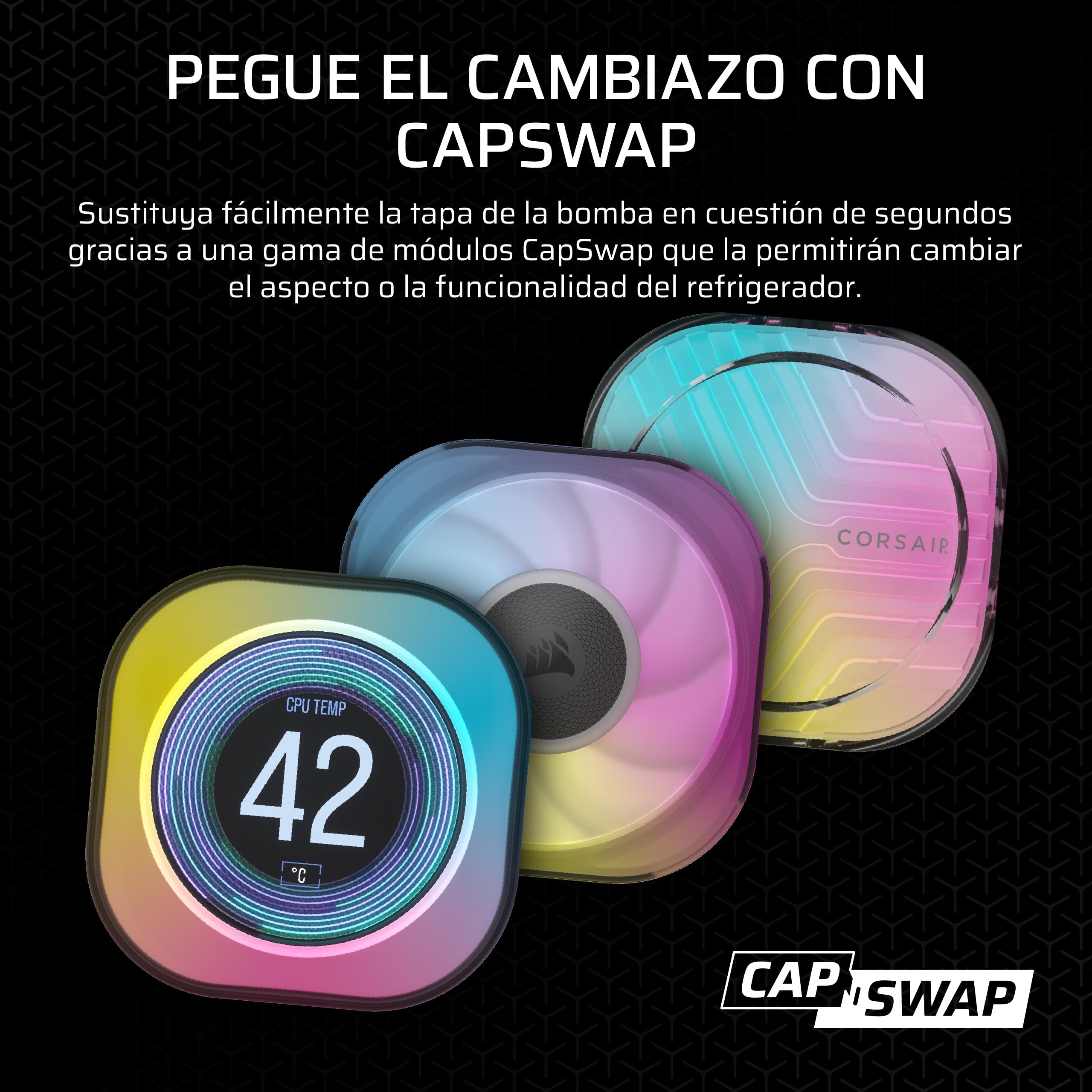 CORSAIR iCUE Link Titan 360 RX LCD Refrigeración Líquida de CPU – Motor de Refrigeración FlowDrive – Intel LGA 1851/1700, AMD AM5/AM4 – 3X RX120 RGB Ventiladores – iCUE Link Hub Incluido – Negro