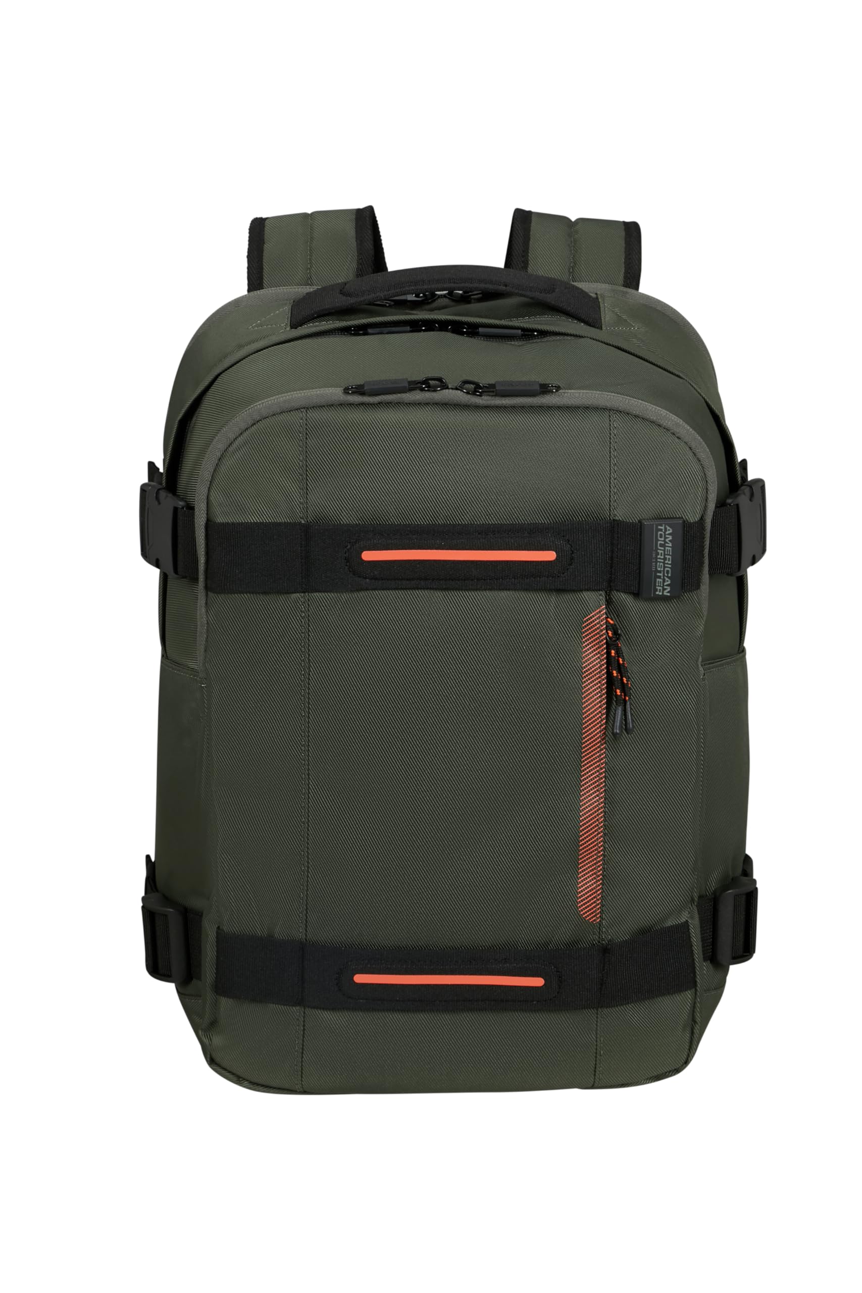 American Tourister Urban Track - Mochila portátil 15.6" – 45 cm, 29 L - 3 compartimentos grandes - Gran capacidad - Ergonómica - Compartimento acolchado para portátil - Grün (Dark Khaki)