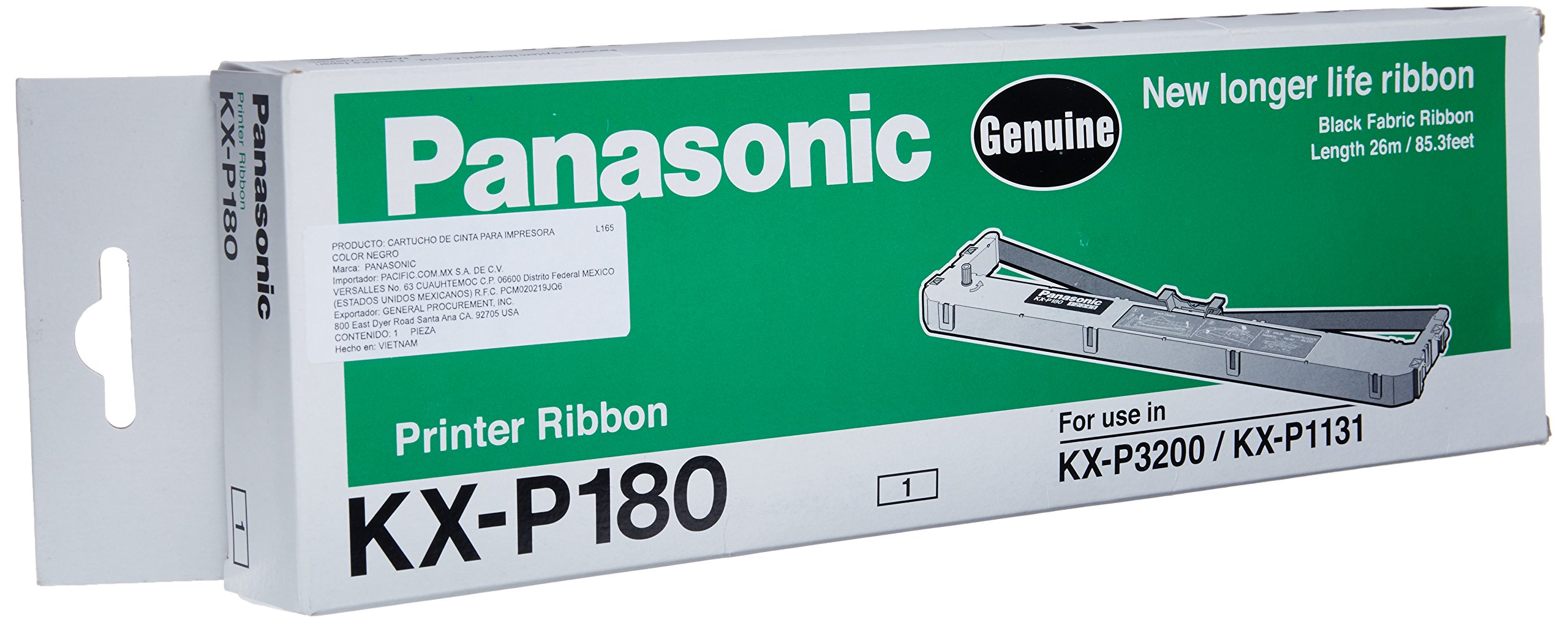 Panasonic KXP180 Black Nylon Ribbon Cartridge