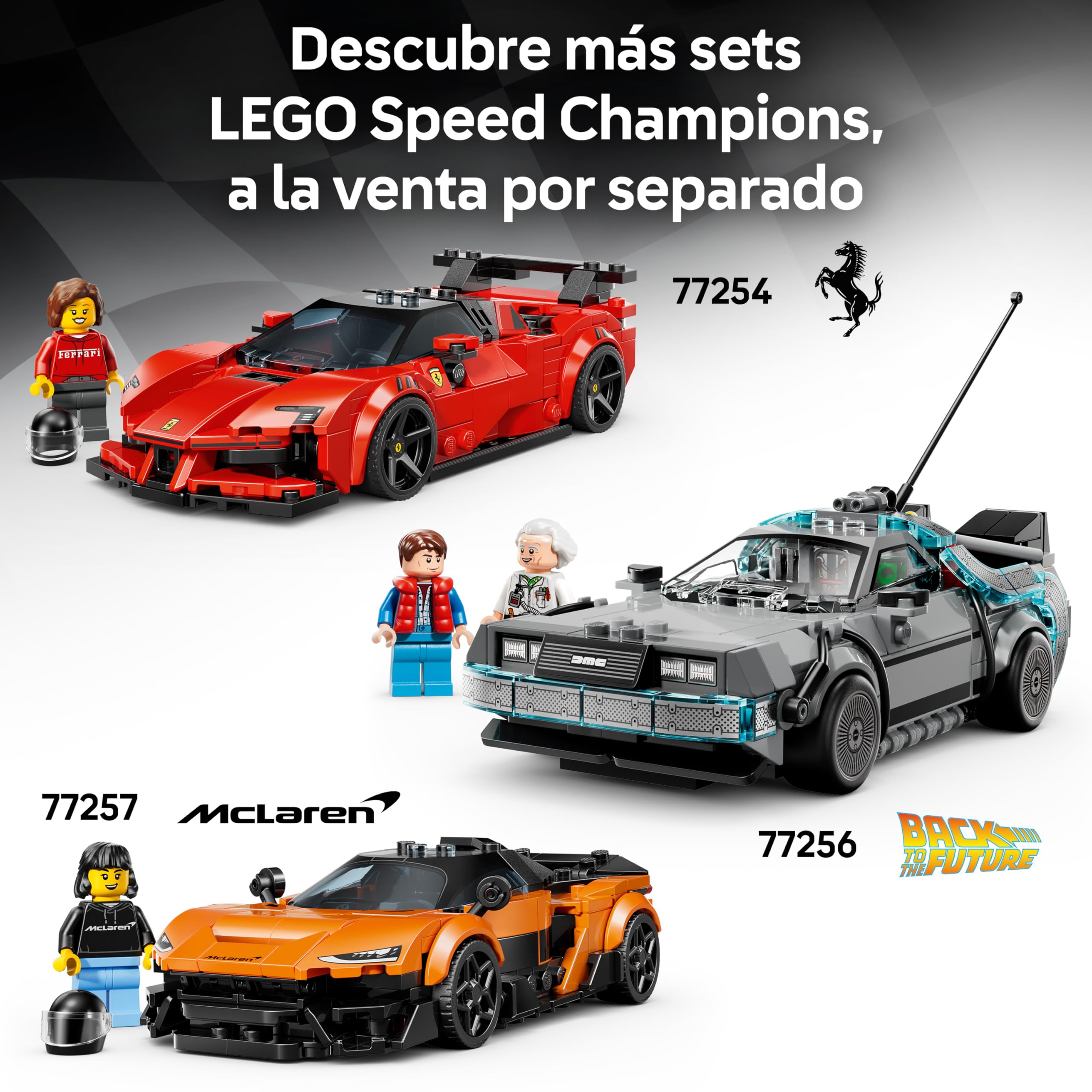 LEGO Speed Champions Coche Hiperdeportivo Bugatti Vision GT - Maqueta de Coche de Carreras de Juguete Coleccionable con Minifigura de Piloto - Regalo para Niños de 9+ Años y Fans del Motor - 77253