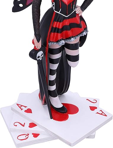 Miniatura 6 de Nemesis Now Wonderland Fairies - Figura de tarjeta roja de la reina de corazones, 10.2 in