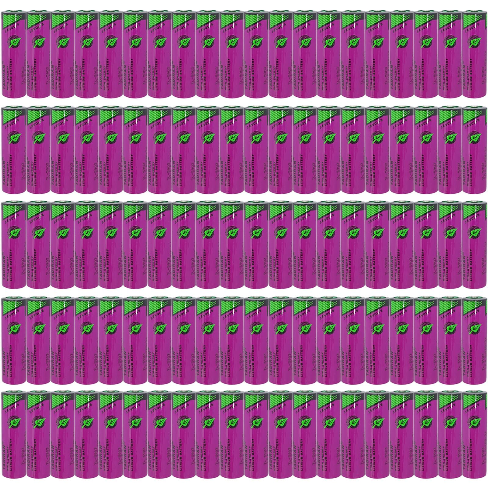 SHENYANG 100-Pack 3 6V 2400mAh TL-5903 AA Lithium Battery for Tadiran TL-5903 SL-360 S7-400 ER14505 TL-2100 6ES7971-0BA00 for