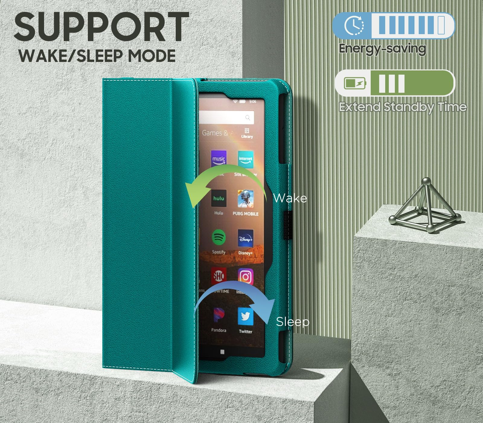 Amazon.com: MoKo Case Fits Kindle Fire HD 8 & 8 Plus Tablet 8