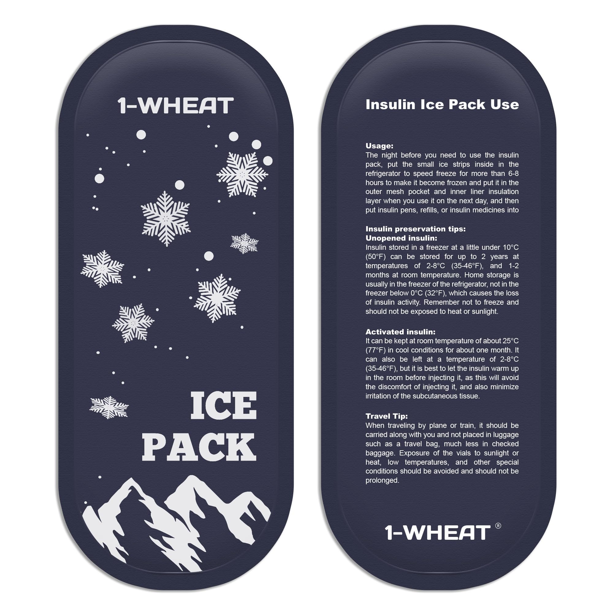 (2 Packs) Insulin Diabetes Gel Ice Packs for Insulated Medication Travel Bag Ice Packs for Insulin Cooler Travel Case Small Ice Packs Suitable for Most Medication Cooler Travel Bag