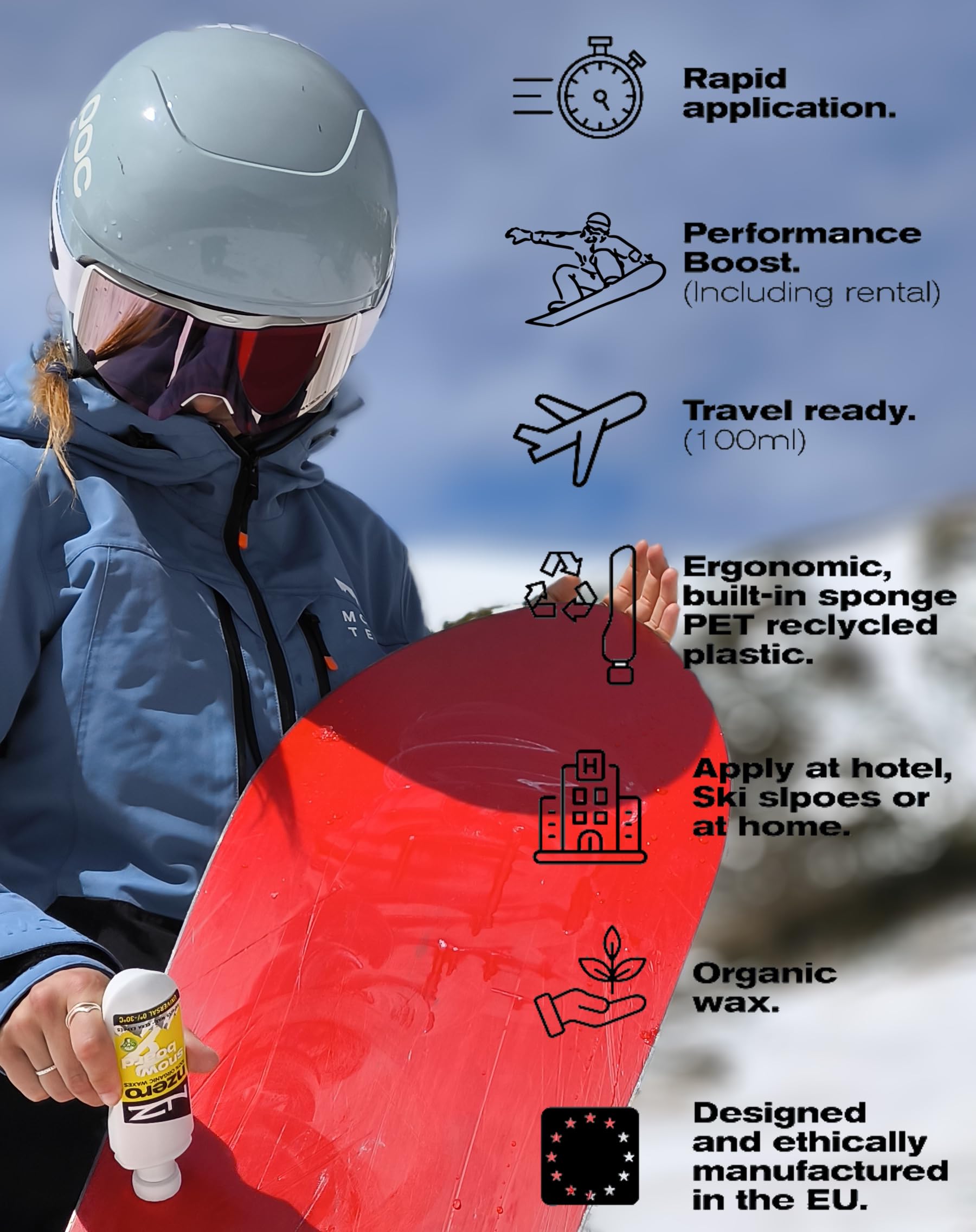 NZEROWAX - Sciolina Organica, applicatore Universale, 100 ml | 100% vegetale, sostenibile ed Organica