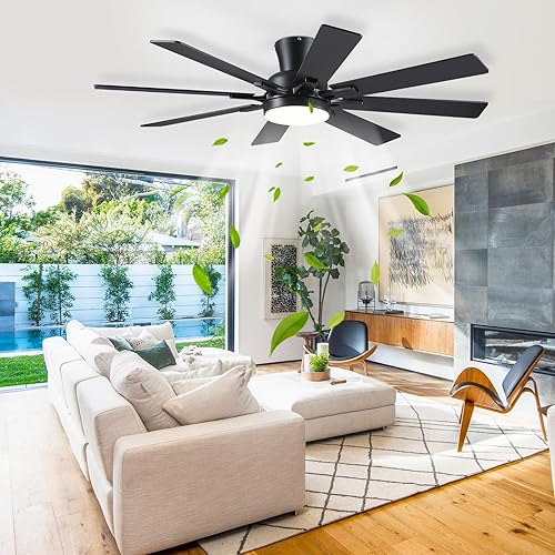 Miniatura 78 de Ventiladores de techo con luces, ventilador de techo interior de perfil bajo de 46 pulgadas con luz y control remoto/aplicación, montaje empotrado