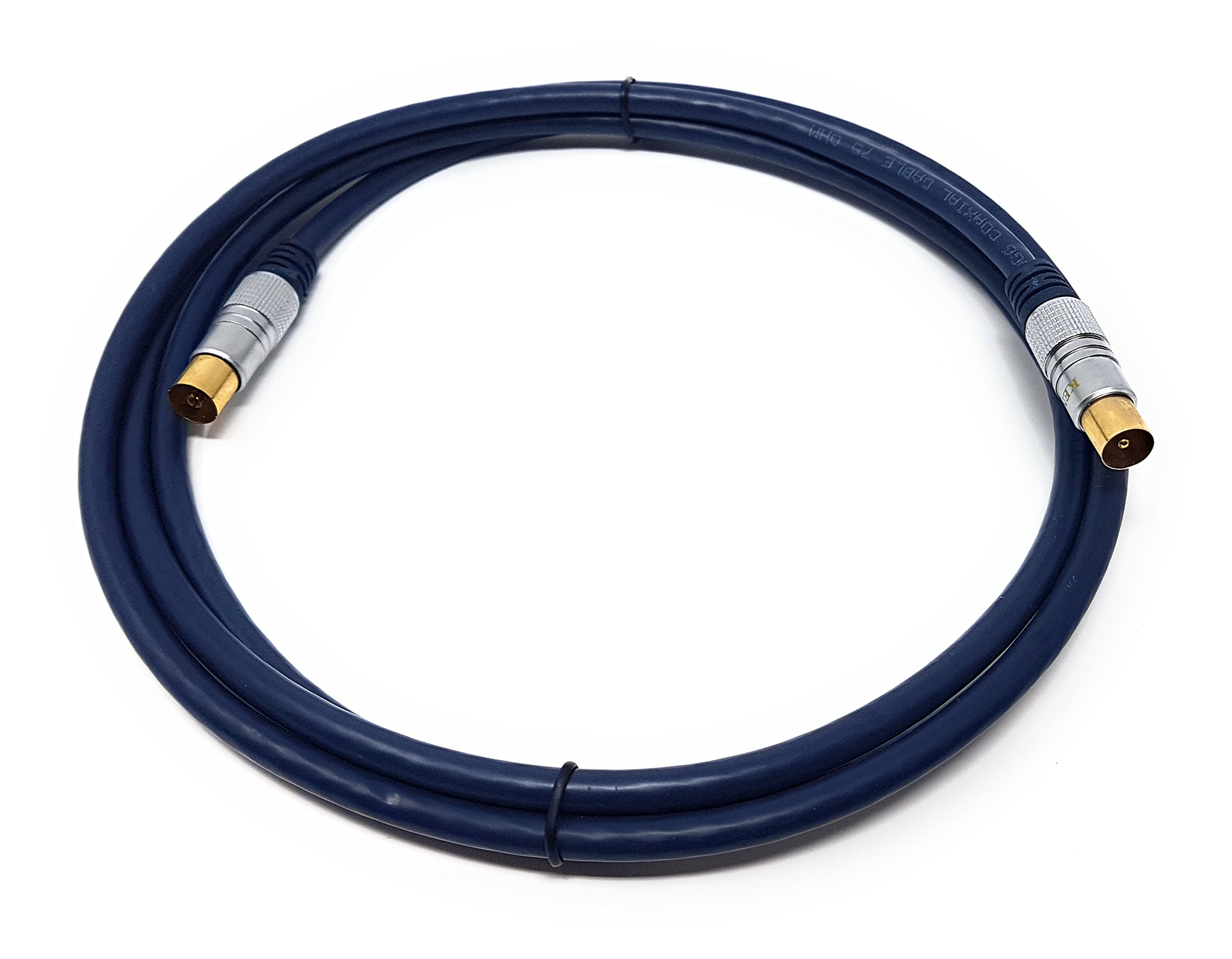 MainCore 2m long TV RG6 Aerial Antenna Extension Cable Lead Cord Male plug to Female socket/Compatible with Sky, Virgin, Tivo, BT, Freeview.etc (Available in 0.50m, 1m, 2m, 3m) (2m)