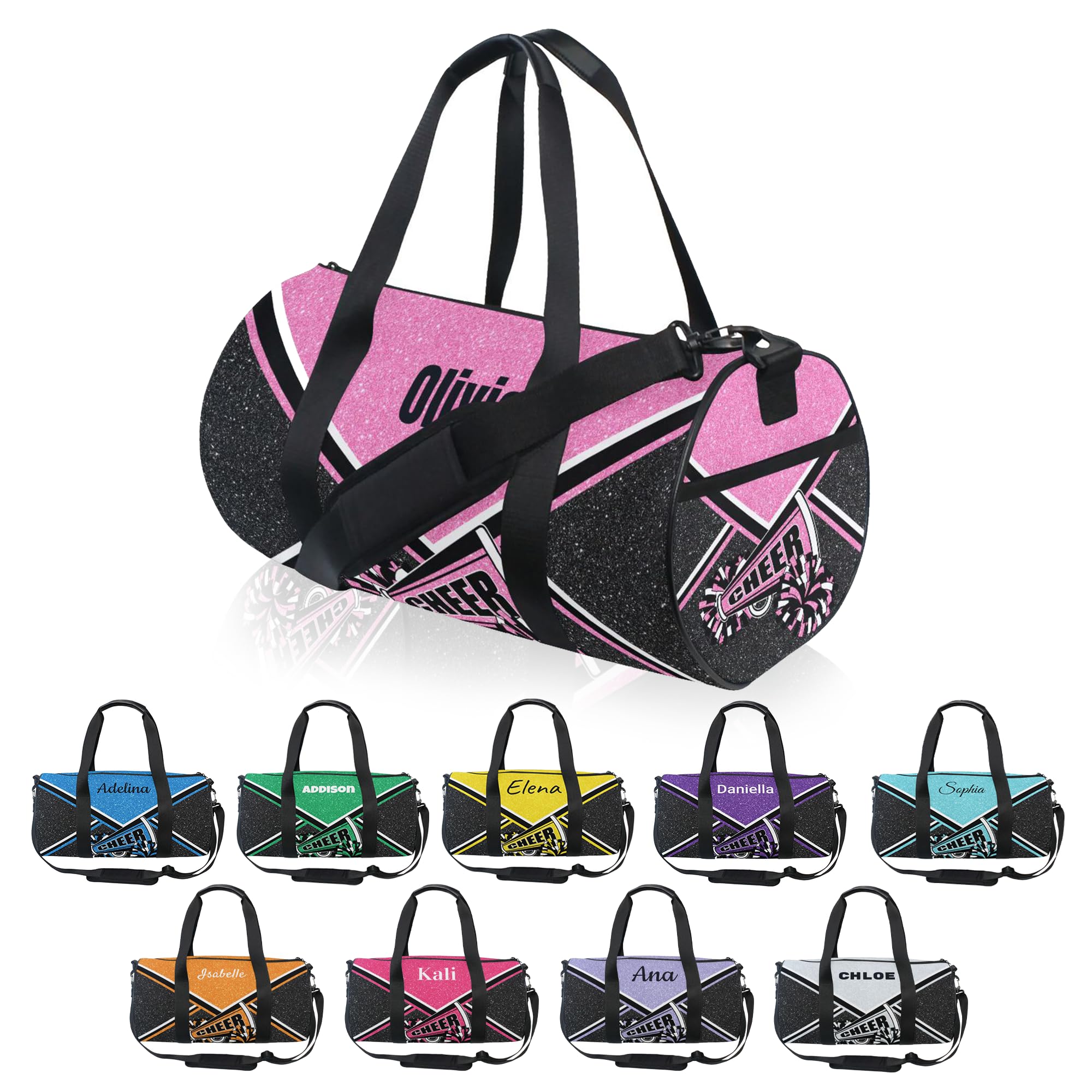 Personalized Cheerleading Bag, Custom Cheer Sport Duffel Bags with Name, Gym Bag for Cheerleaders, Cheerleader Gift