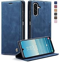 KZB Cover for Samsung Galaxy A26 5G Premium Leather Book Wallet Flip Wallet Magnetic Card Holder Stand Protection Case for Samsung Galaxy A26 - Blue
