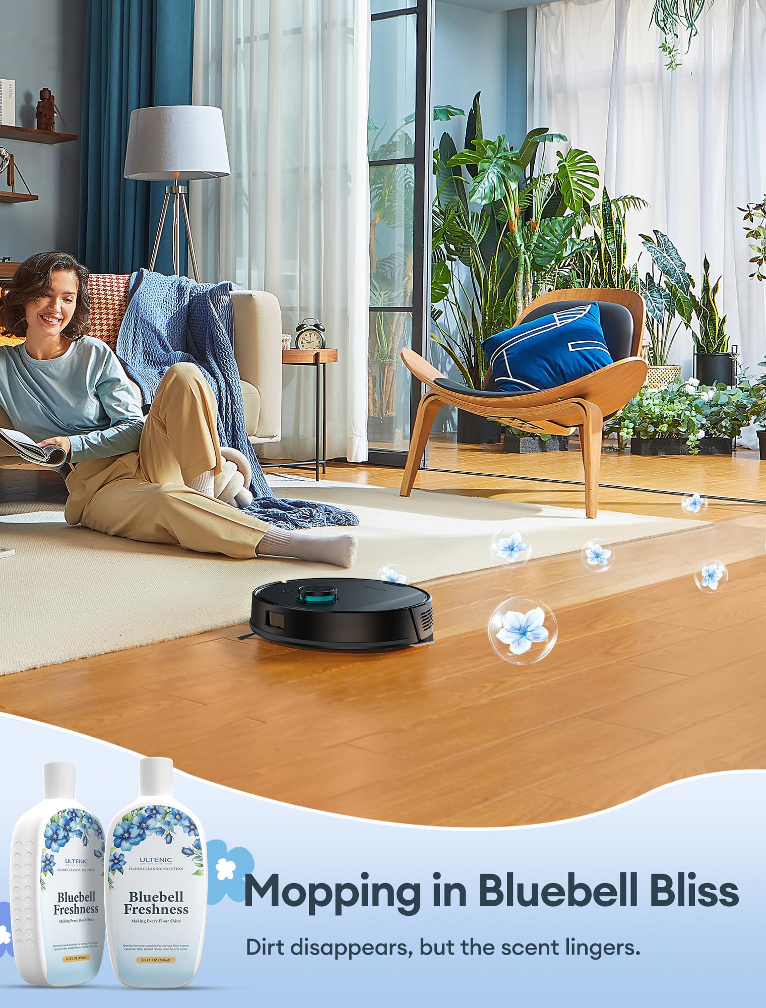 Ultenic T20 Pro robot odkurzający z samoopróżnianiem, 10000 Pa, cichy, sterowanie WiFi/Bluetooth/Alexa/app, 6 trybów czyszczenia, idealny do sierści zwierząt