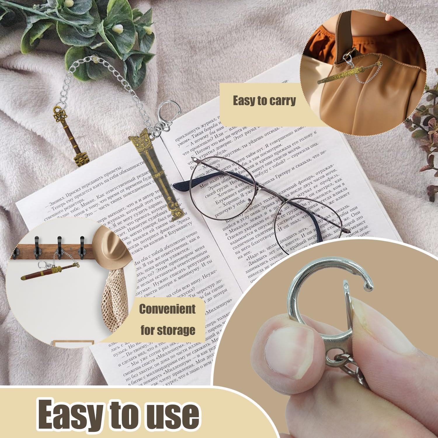 5pcs Metal Sword Bookmark with Scabbard,Mini Sword Suitable for Reading,Sword Keychain,These Vintage Chinese Swords Make Unique Gifts for Book-Loving Gentlemen. - Image 5