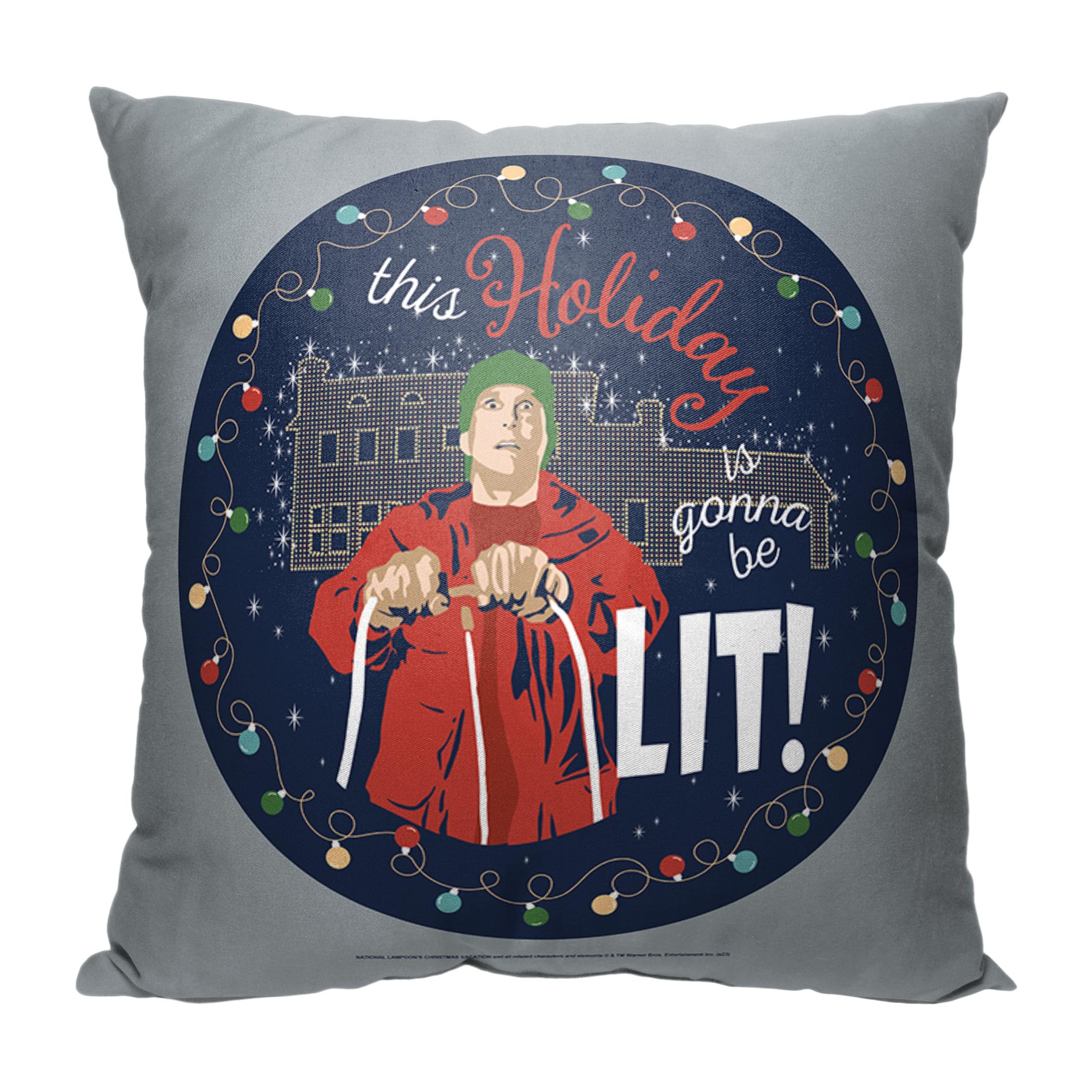 Northwest National Lampoons Christmas Vacation Pillow 18 x 18 Lit Holiday