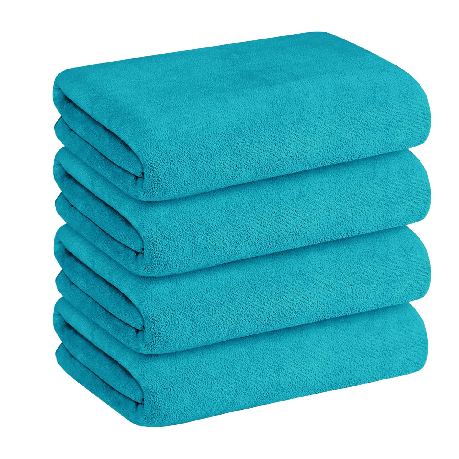 JML Bath Towel, Microfiber Bath Towels Set, 4 Pack (30" x 60") - Large Size, Extra Absorbent, Quick Drying, Multipurpose Use as Hair Wrap for Women,