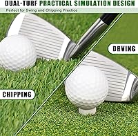 Vista 5 de Premium Golf Hitting Mat, 10mm Foam Padding with Rubber Backing Golf Mat, Golf Practice Mat for Indoor and Outdoor Training