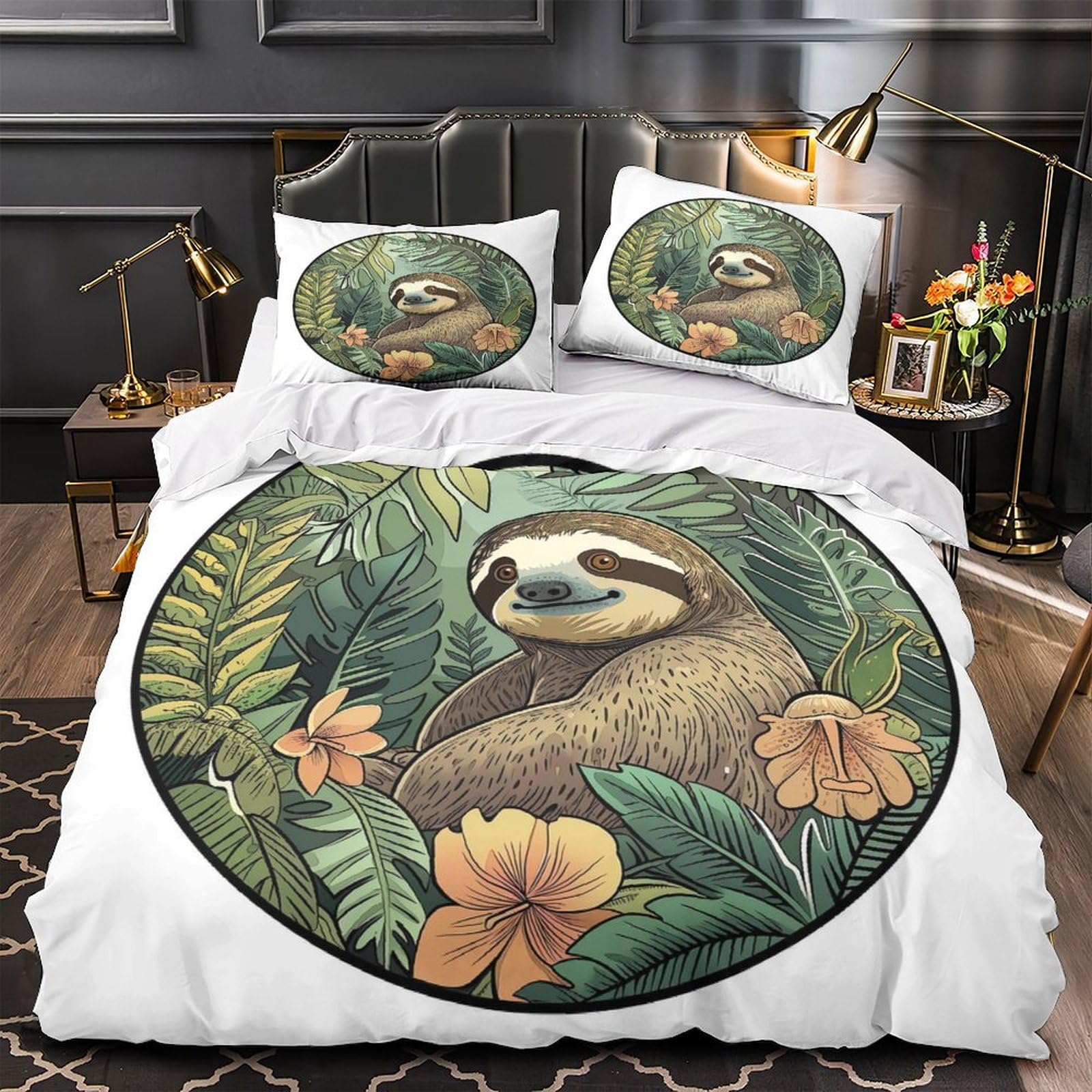 Parure de lit microfibre hypoallergique ultra douce effet 3D jungle