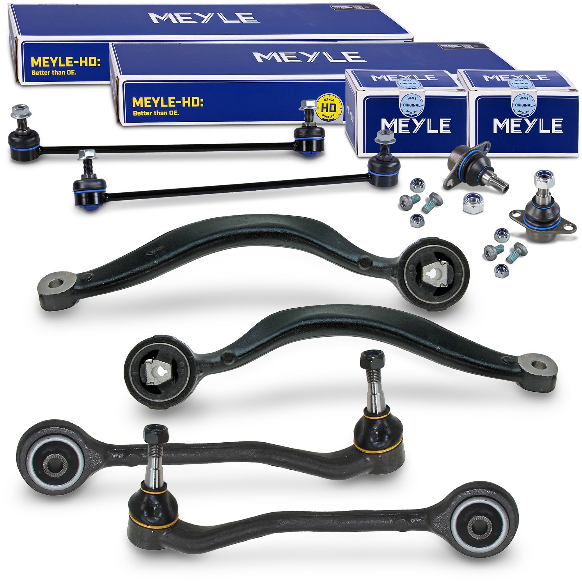 ATEC Germany Kit Sospensioni Anteriori Per BMW Serie 5 (F10/F11) E Serie 6: 2 Bracci Di Controllo + 2 Aste Di Accoppiamento MEYLE, In Alluminio - 2