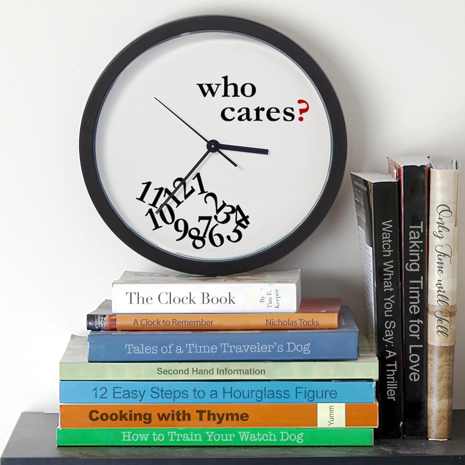 CafePress Who Cares 10" Wall Clock for Livingroom, Kitchen, or Office