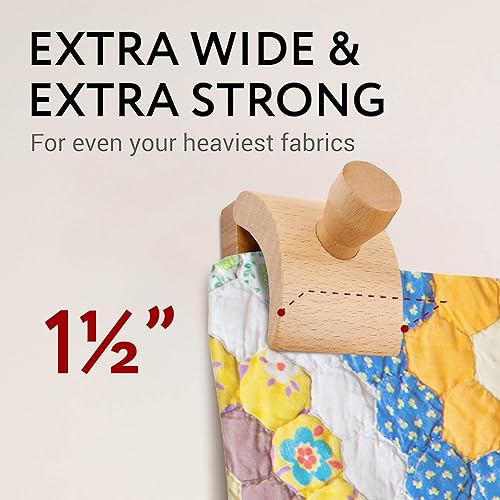 Miniatura 3 de Impresa Clips para colgar colchas, accesorios para colgar edredones de agarre extra ancho, colgadores de tapiz de instalación rápida para paredes,