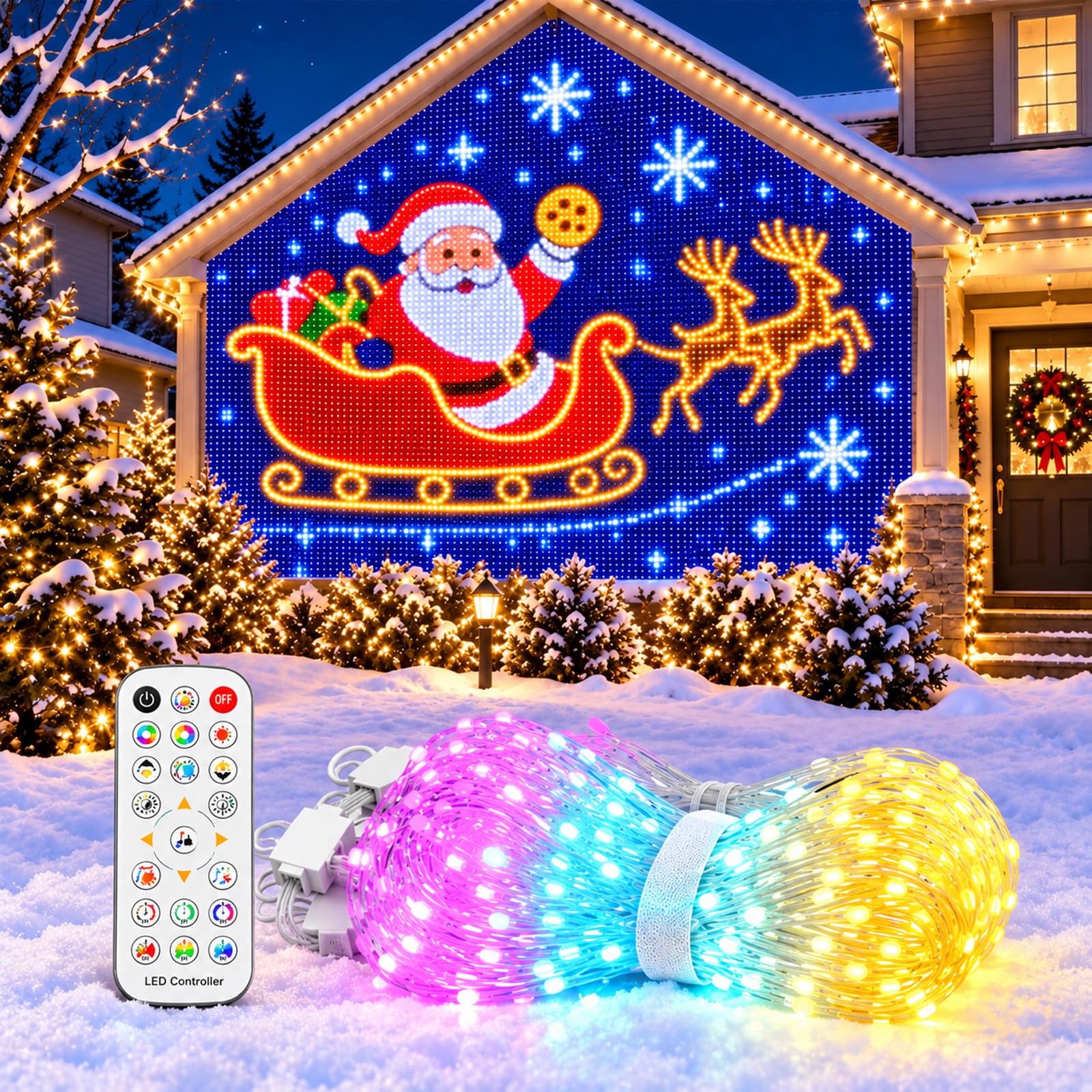 Luci a Tenda RGB Intelligenti con Controllo APP e Telecomando