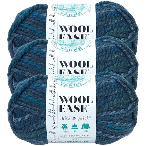 Lion Brand Yarn 640-545B Yarn, 3 Pack, Dusk, 3 Pack