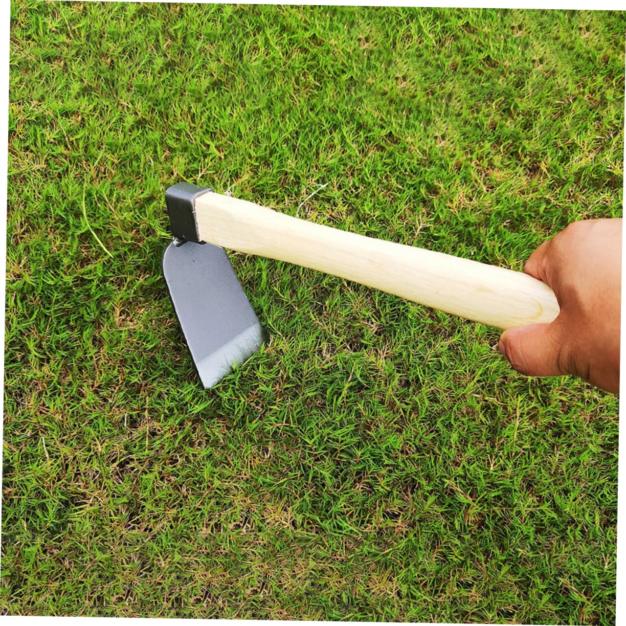 Abaodam 2 Piezas pequeña azada de mano herramienta para deshierbar grietas azada de acero azada para cavar tierra azada de cultivo de hortalizas azada de excavación de jardinería madera
