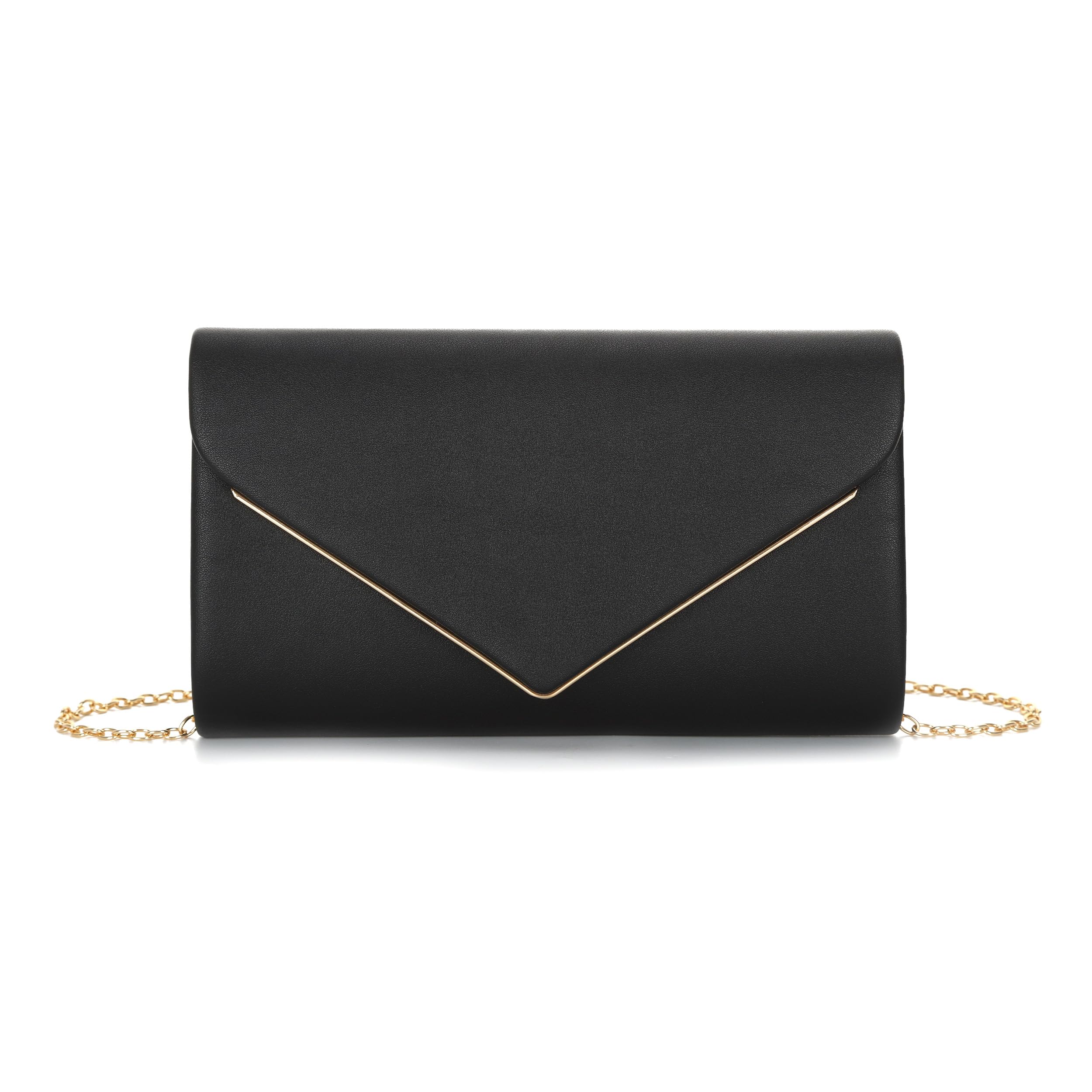 EVEOUT Damen Kunstleder Envelope Clutch, Abendtasche mit abnehmbarer kette, Elegante Formal Handtasche für Hochzeit, Party, Date & Alltag