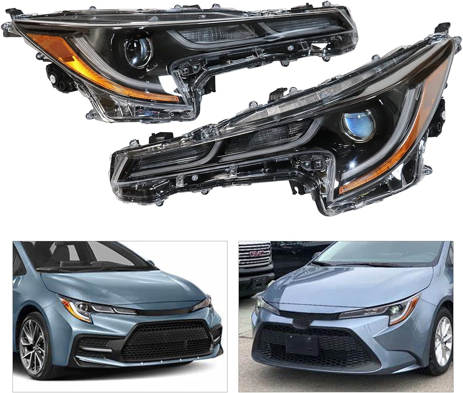Headlights Assemblies Pair Set For 2020 2021Toyota