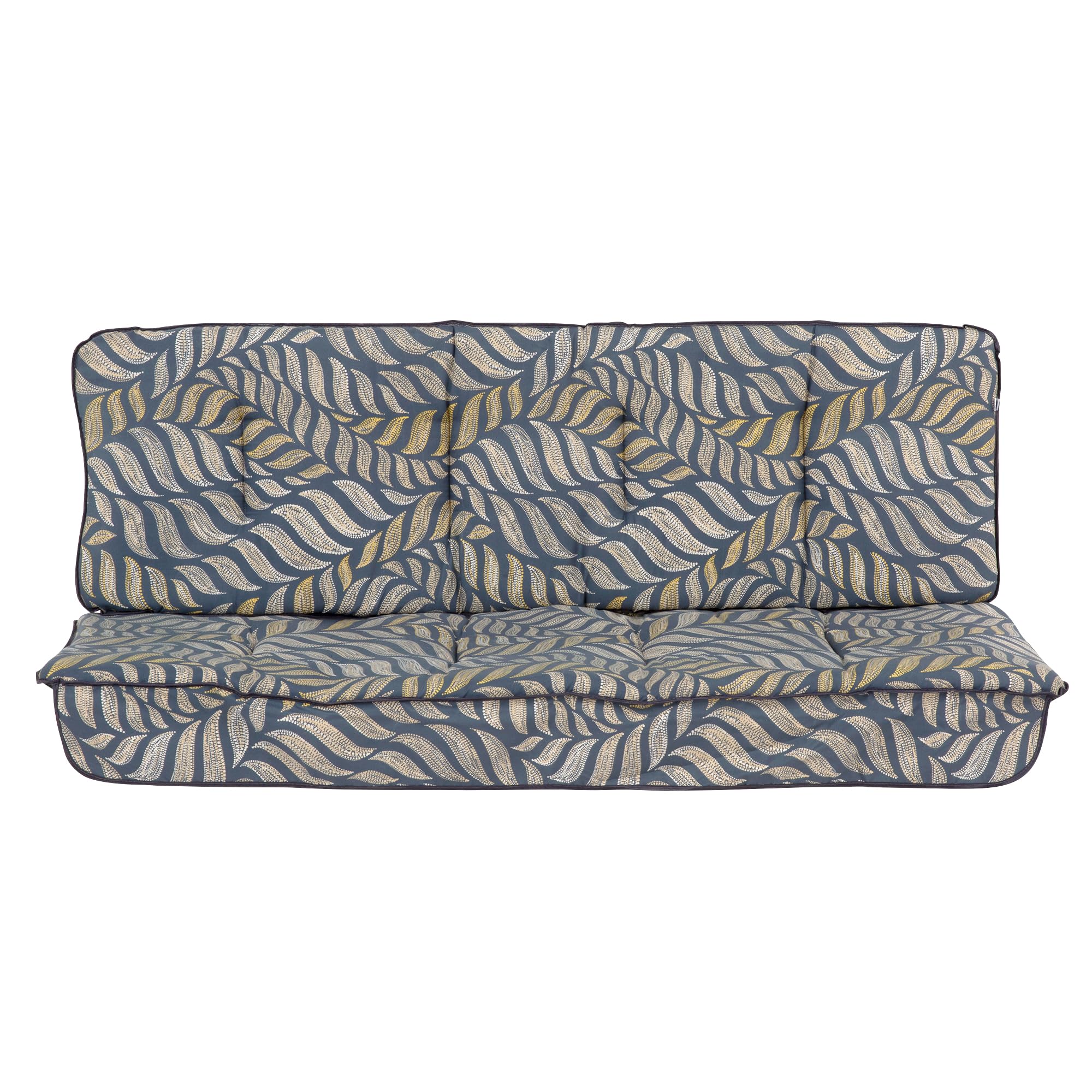 PATIO Latina Coussin pour balancelle 3 Places - 150 cm - en Microfibre - avec Dossier, Volant à l'avant