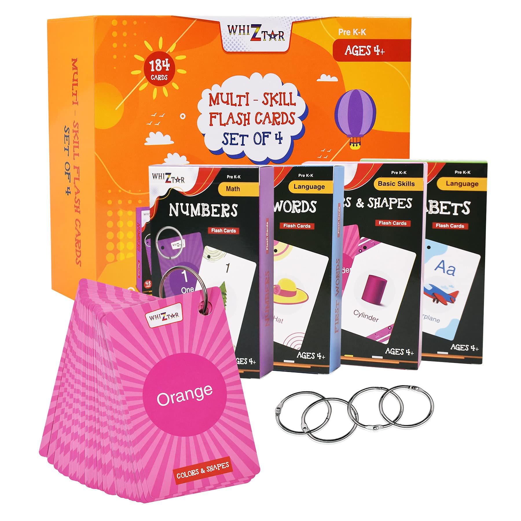 Buy Educational Flash Cards for Toddlers Set of 4 184 Cards Numbers