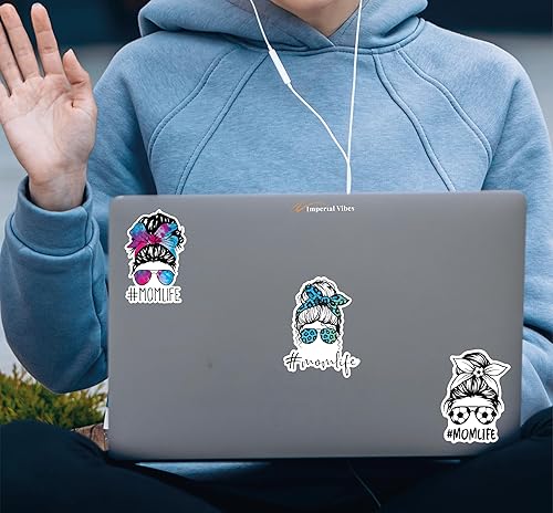 Miniatura 2 de IMPERIAL VIBES Calcomanía de vinilo Mom Life 24:7 para automóvil, camión y furgoneta – Extraíble para uso en interiores y exteriores para laptop –
