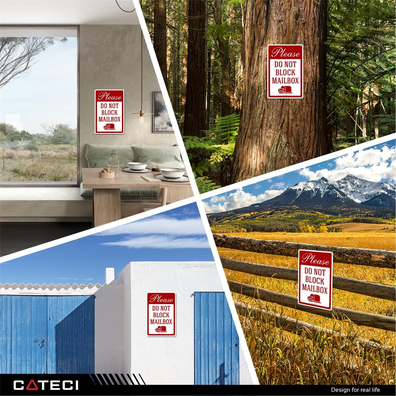 "Please Do Not Block Mailbox" 12x16in Metal Sign for Home Office image 5