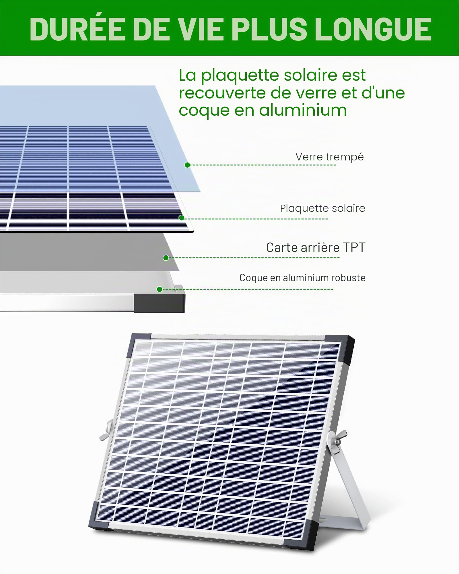 Biling Aérateur de Bassin Solaire 15W avec 4400mAh Batterie, Pompe à Air Solaire Double Sortie Fonctionne Jour et Nuit, Oxygénateur Étanche IPX5 pour Étang de Jardin, Aquarium, Bassin à Poissons