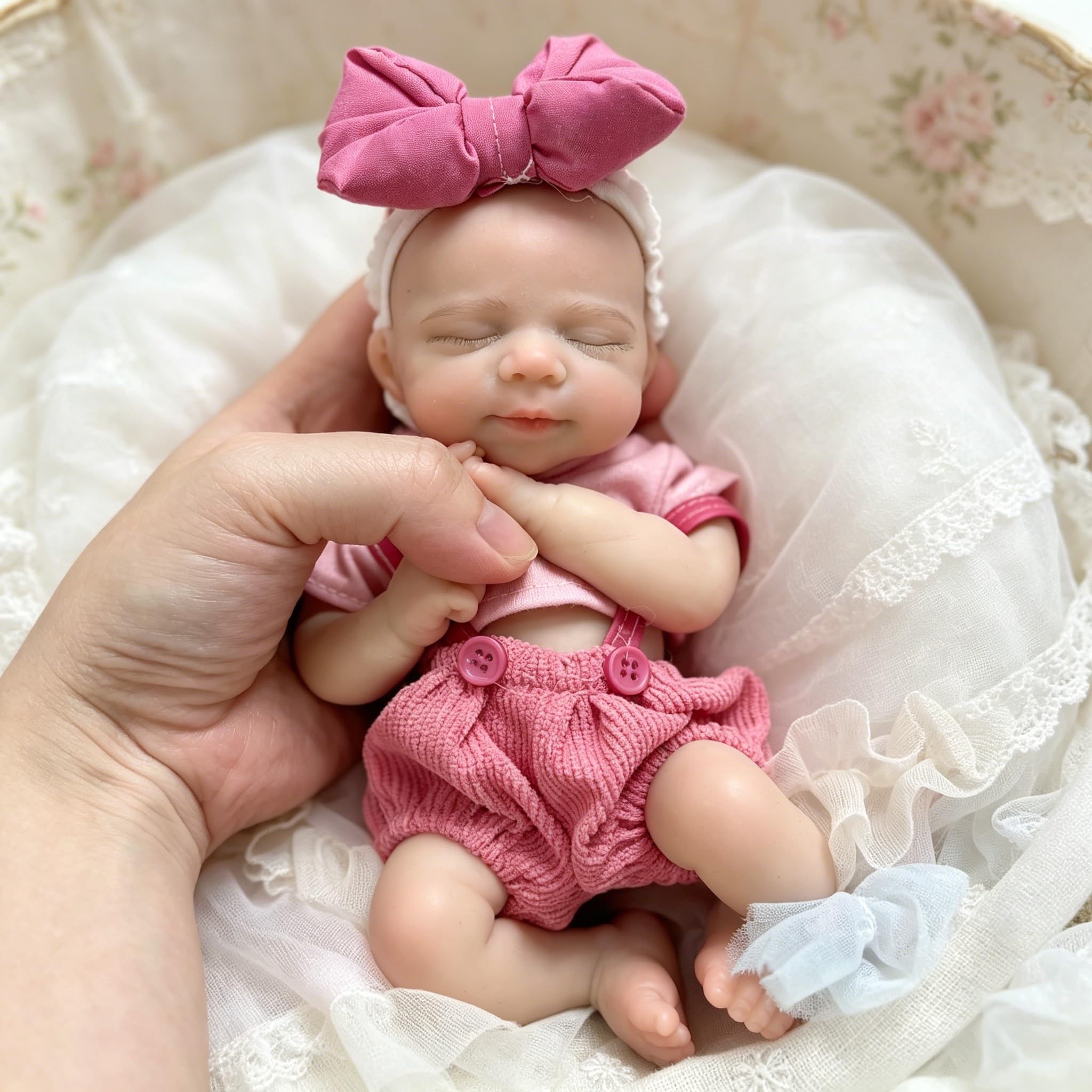Gileutay 21cm Muñecas De Bebé Silicona Blanda Cuerpo Completo Niña Bebé Recién Nacido De Silicona De La Vida Real