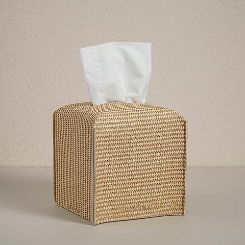 Cubierta cuadrada estética de la caja de pañuelos, titular de la caja del cubo de tejidos,