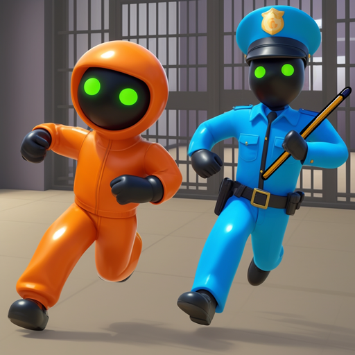 Raubzüge mit Strichmännchen: Gangster-Dieb-Abenteuer im Gefängnis – Monster-Polizei-Versteckspiel-Simulator 2026