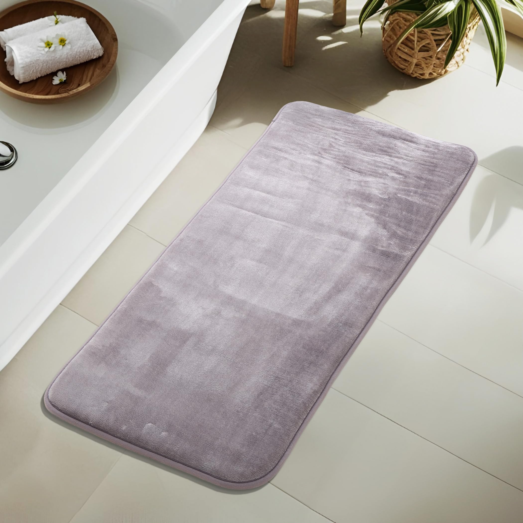 Home Centre Buttercup Zenith Memory Foam Anti-Slip Bath Runner - 100x45cm-image-26