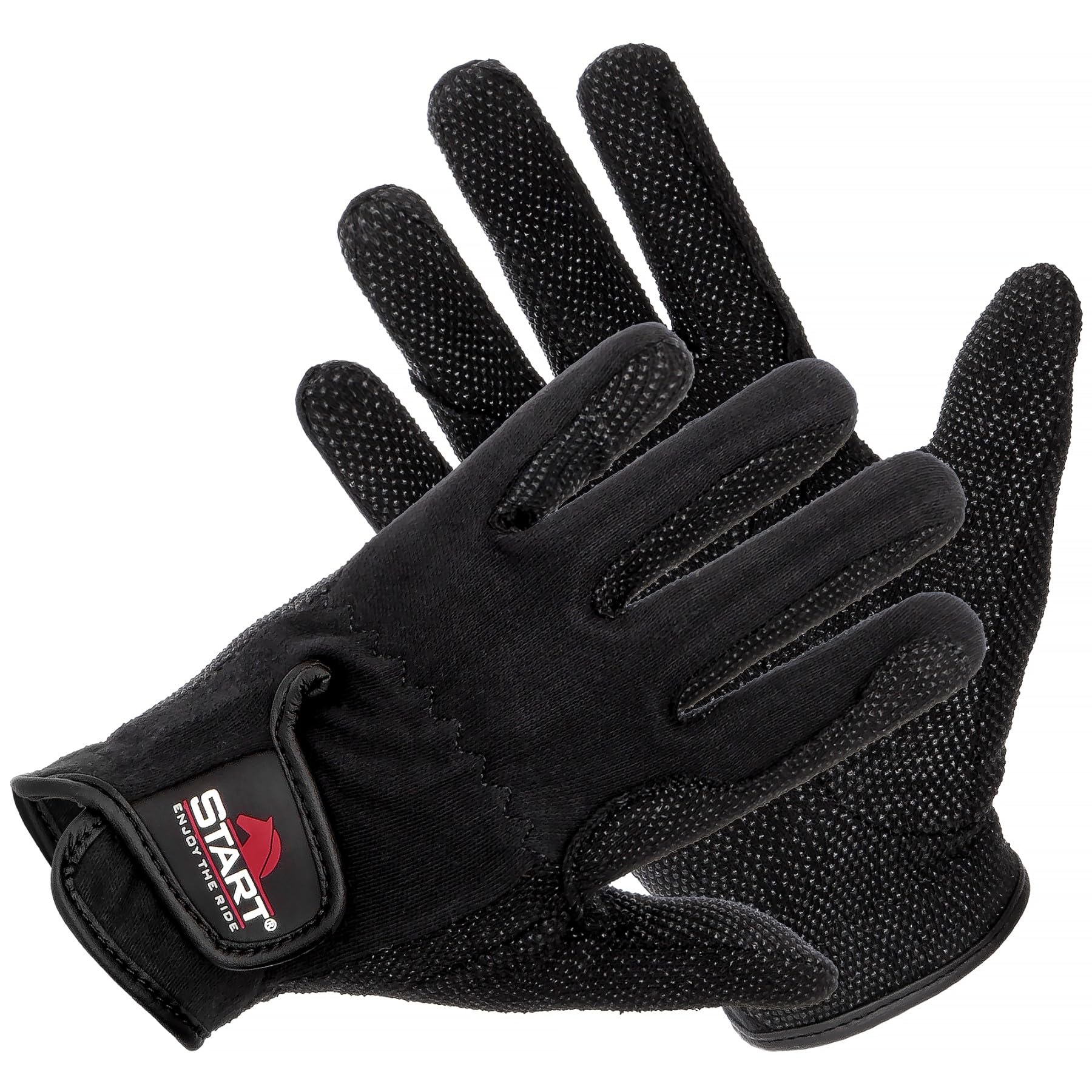 Gants d'équitation Start Sumba Unisexes – Été, Respirants, antidérapants, compatibles écran Tactile, Sports équestres Noir