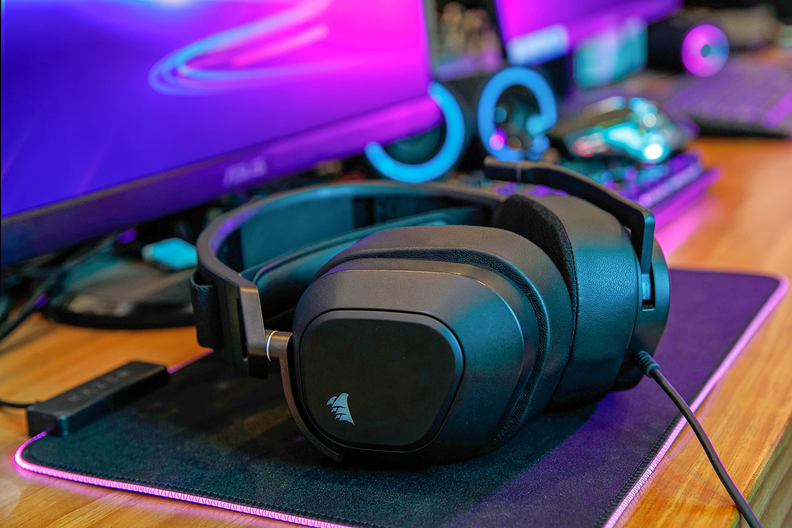 WC FreeZe HS80 - Cuscinetti auricolari in gel di raffreddamento per Corsair HS80 RGB wireless, cablato e HS80 Max di Wicked Cushions - Maggiore comfort, spessore | Black