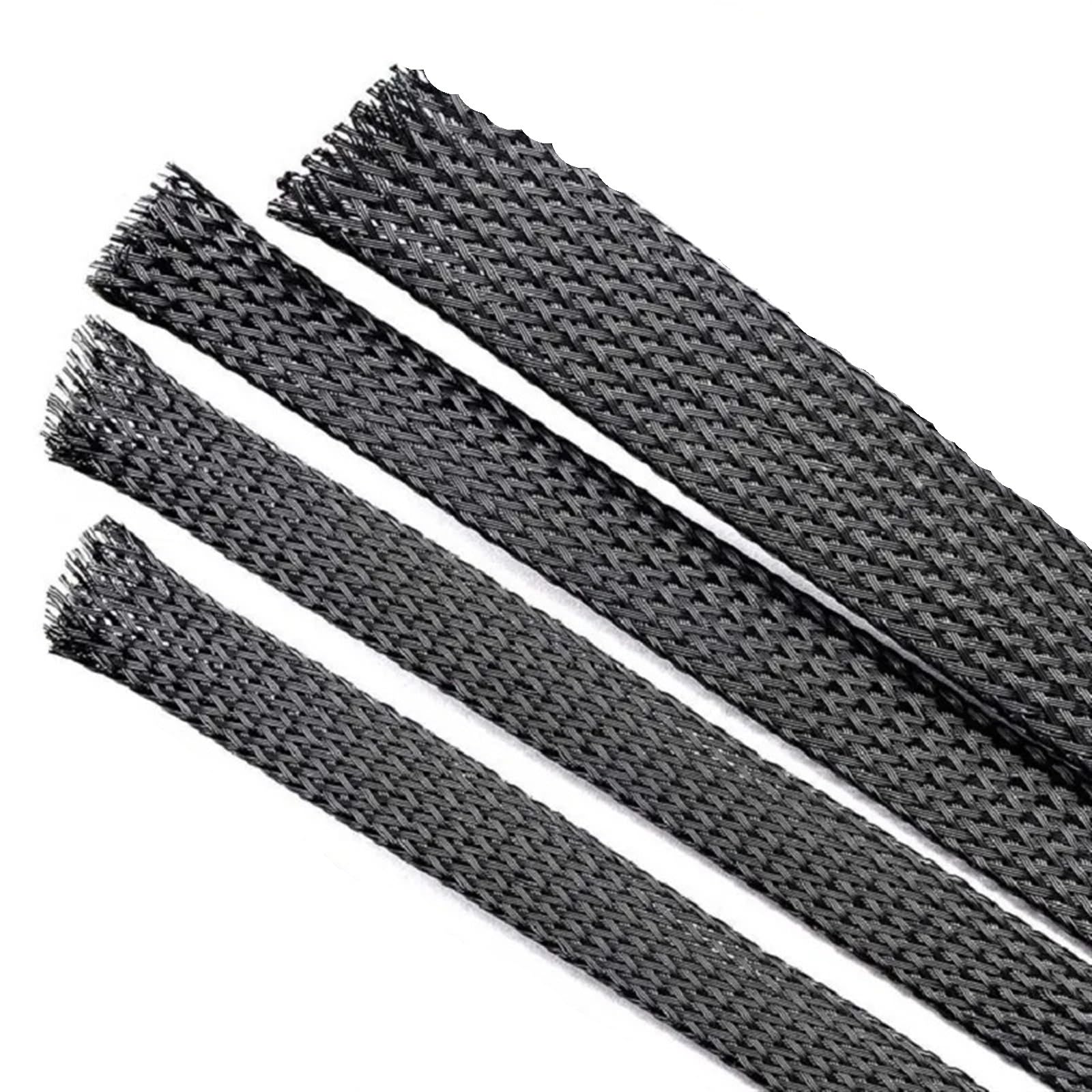 Guaina for cavi in ​​nylon espandibile da 10 metri, tubo in maglia intrecciata isolata da 50 mm a 100 mm for una protezione superiore dei cavi(55mm Flat Width)