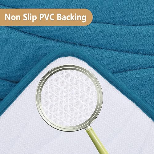 Miniatura 45 de Buganda - Alfombra de baño de espuma viscoelástica 24x16, tapetes de baño extra suaves y absorbentes, antideslizantes y lavables a máquina para el